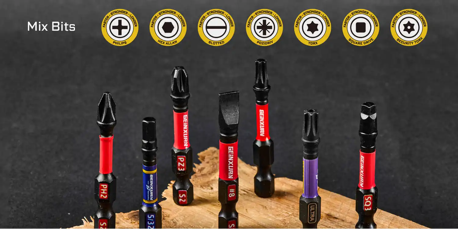 What are the main screwdriver bits types and which applications suit each best?